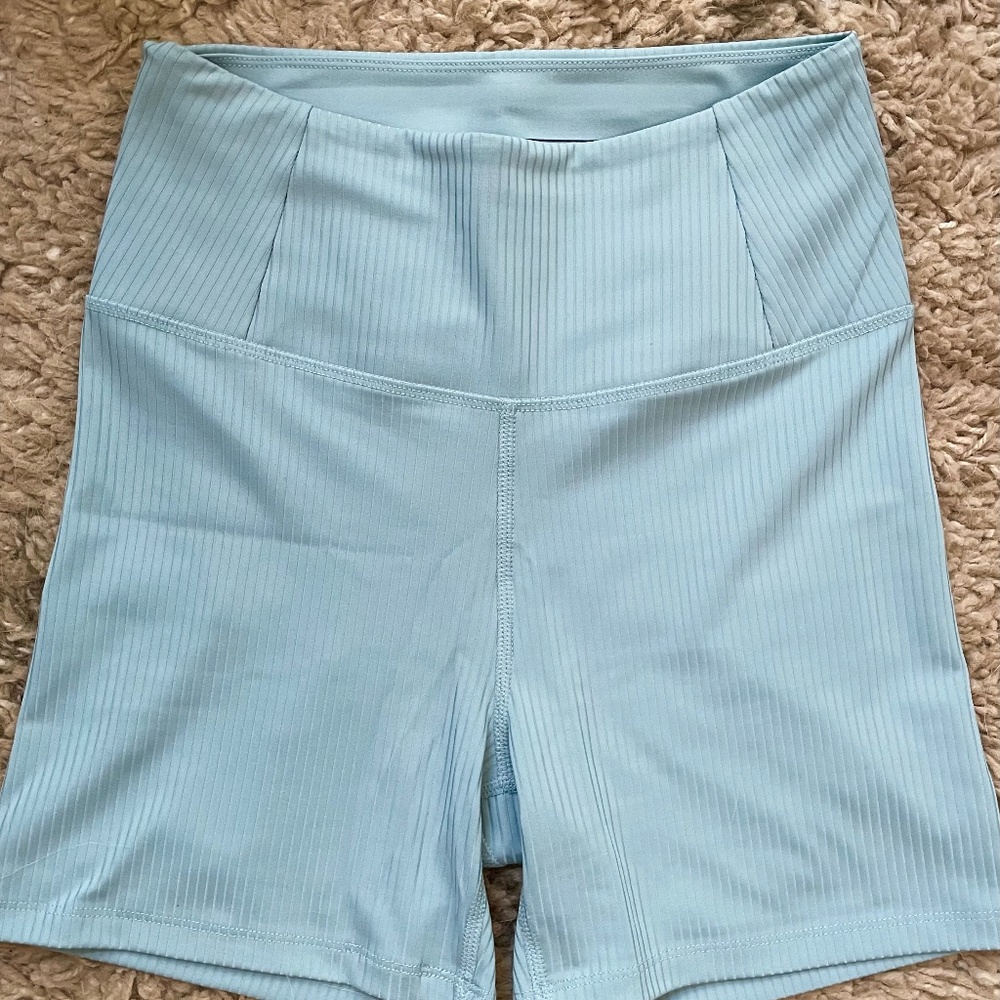 Girlfriend Collective Mist Rib High-rise Run Short - XS